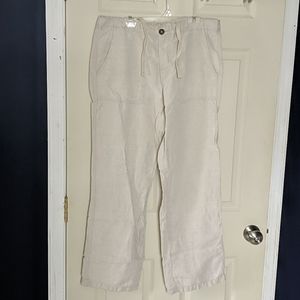 Old Navy linen pants, size medium, light khaki